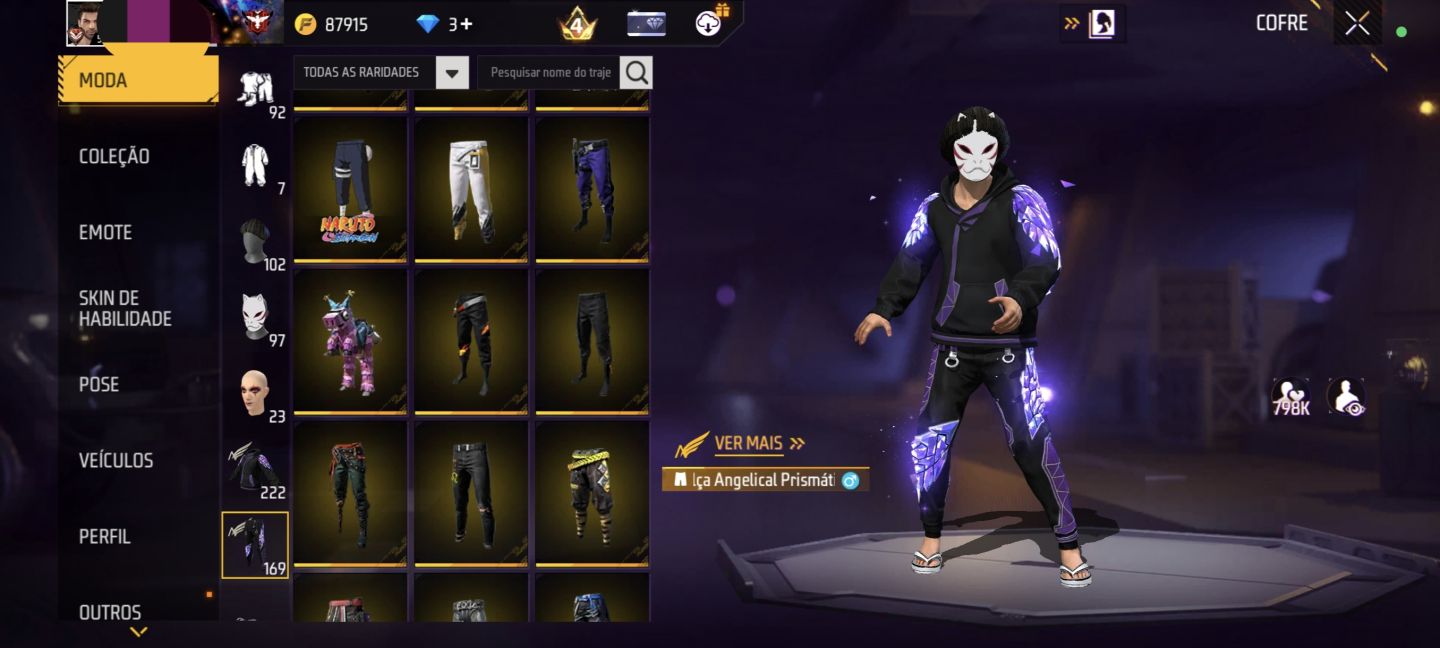 Conta de Free Fire (Angelical)