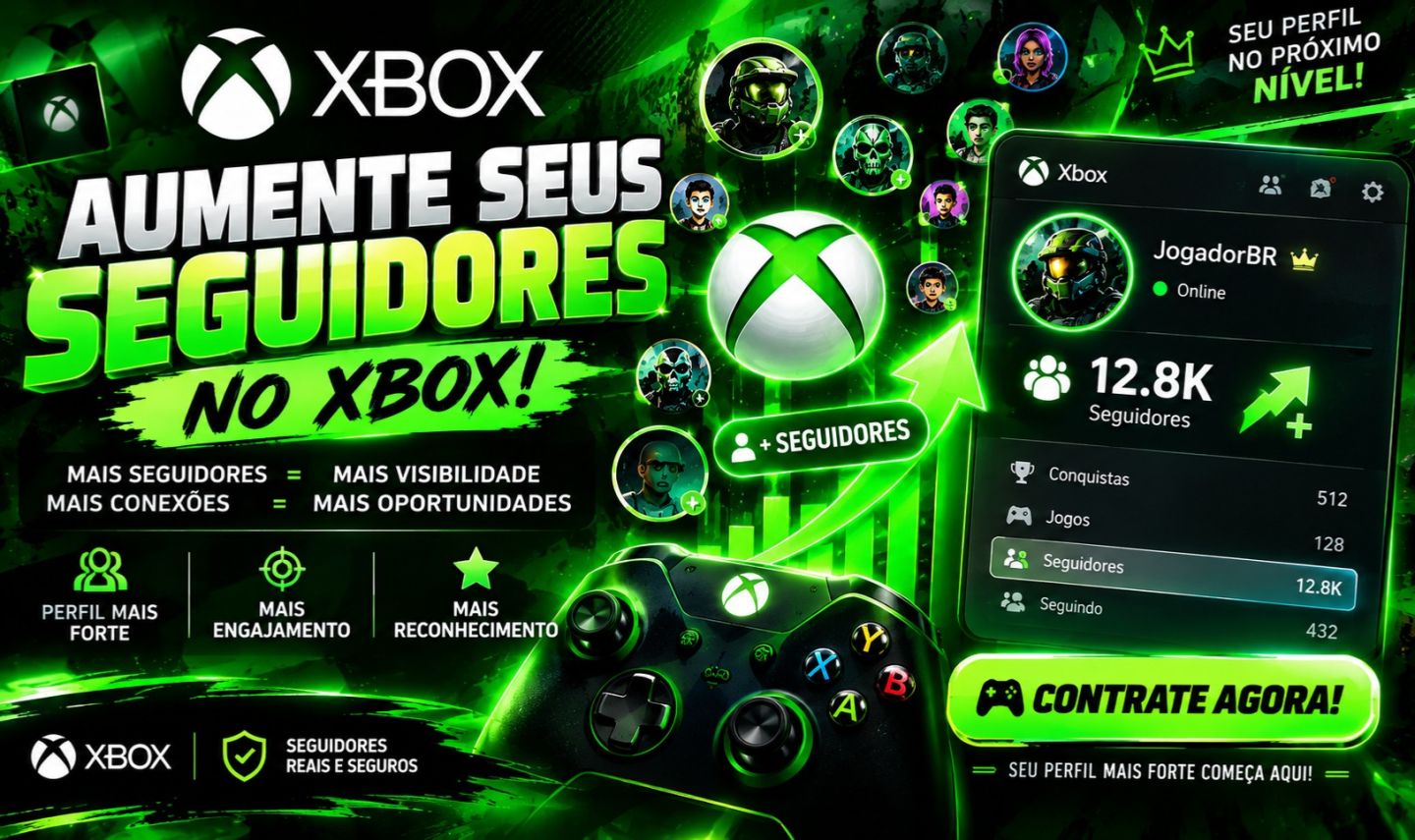 Xbox Seguidores | ( Apenas Gamertag ) | [Melhor Preço!]