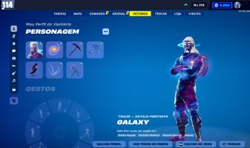 CONTA FORTNITE GALAXY TEMP 4 +300SKINS SALVE O MUNDO FUNDADOR