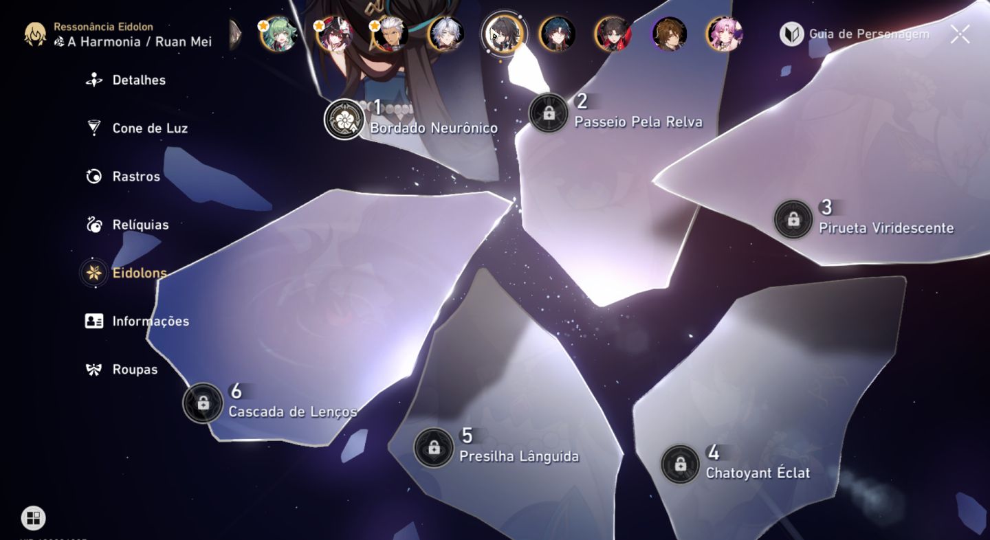Conta Honkai Star Rail AR 70 com Skin e Eidolons