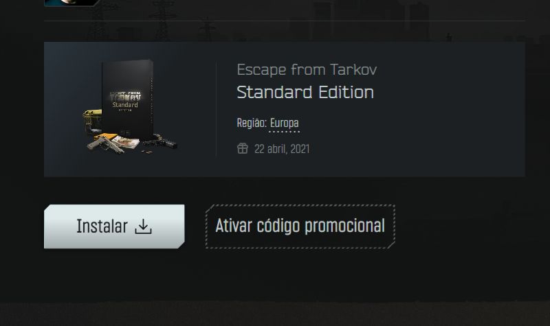 ESCAPE FROM TARKOV - CONTA ANTIGA GLOBAL (EUROPA)