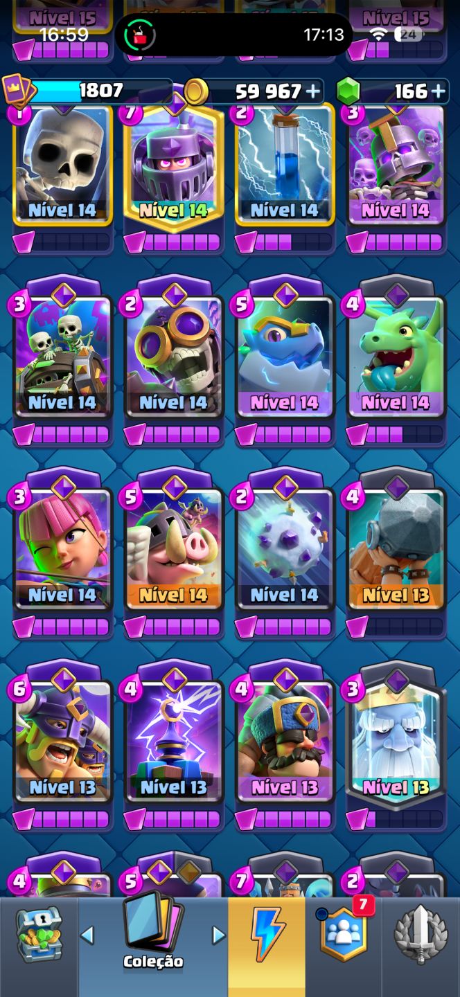 Conta Clash royale lvl 16, Várias cartas full,9 anos de conta