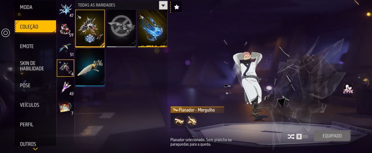 Conta Free Fire - Vários Itens e Conjuntos - Parcerias