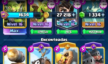 Conta clash royale 14 cartas full
