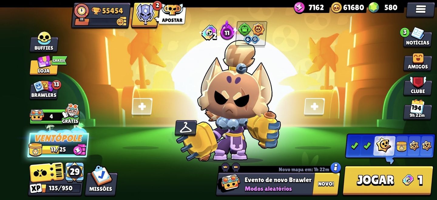 CONTA DE BRAWL STARS AVANÇADA COM TODOS OS BRAWLERS E MUITO RECURSO