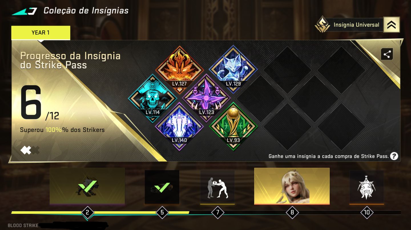CONTA NO BLOOD STRIKE MUITO BEM GEMADA, COM ARMAS E STRIKERS NO NÍVEL MÁXIMO.