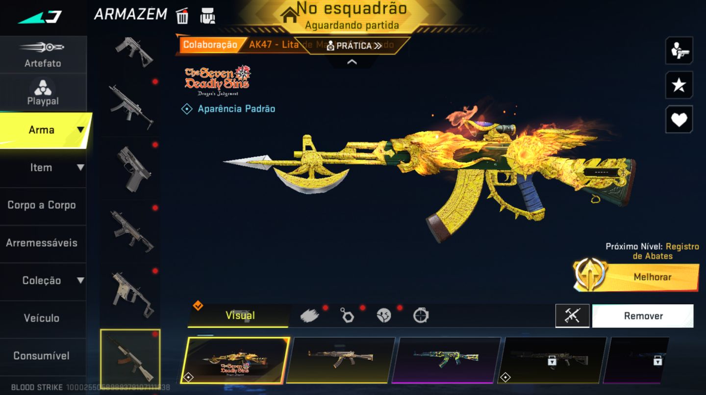 Conta Blood Strike Full Com Facas E Muitas Skins Ultra