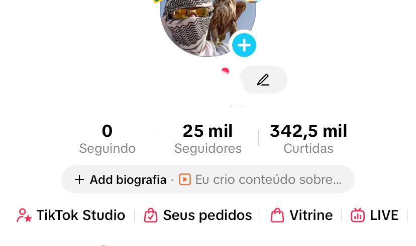 CONTA DE TIK TOK 25K DE SEGUIDORES, MONETIZAFA, TIK TOK SHOP ATIVO, LIVE LIBERAD