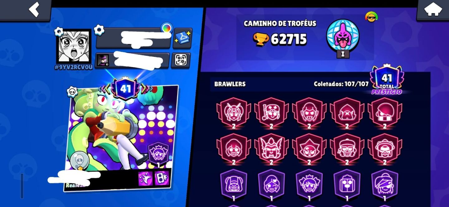 Conta Premium Brawls Stars 60k