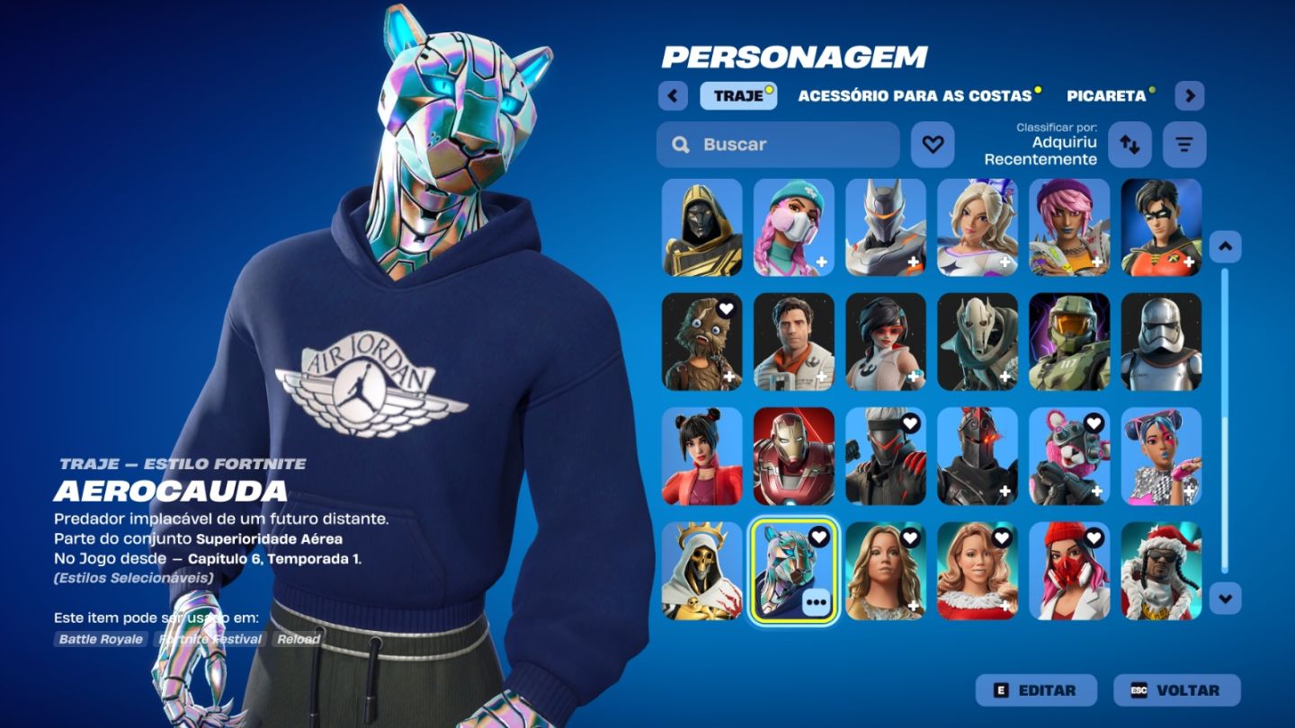 Conta de Fortnite com 47 Skins | Iron Man Mk 45 | Promoção!