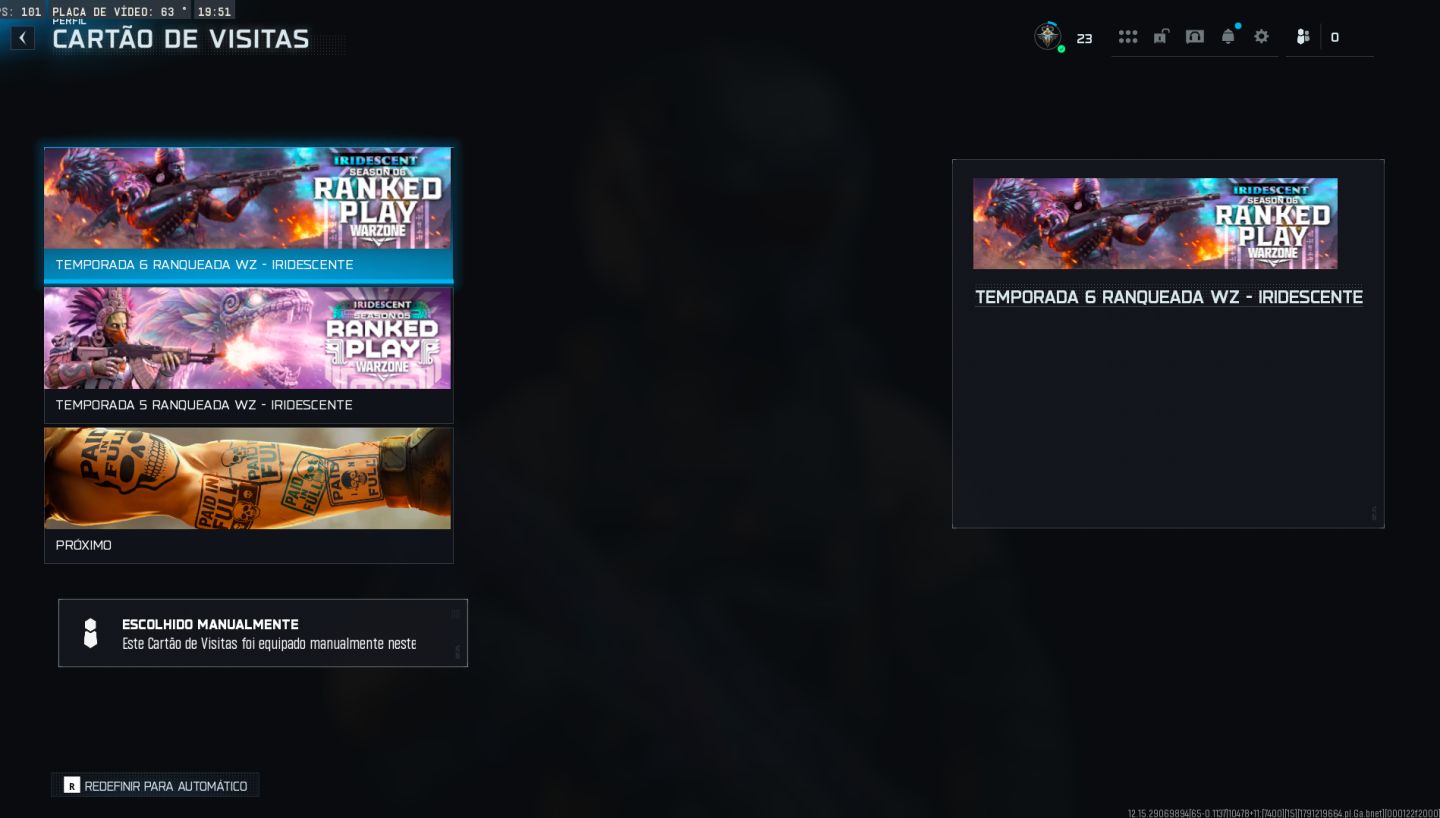 CONTA CALL OF DUTY: WARZONE. IRIDESCENTE O RANK MAIS DIFÍCIL DA TEMPORADA!