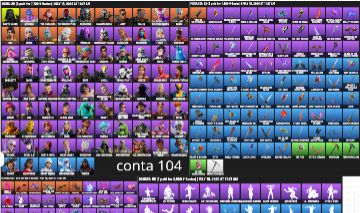 CONTA FORTNITE 85 SKINS | 92 PICARETAS| LARA+PREDATOR/ ABSURDA!
