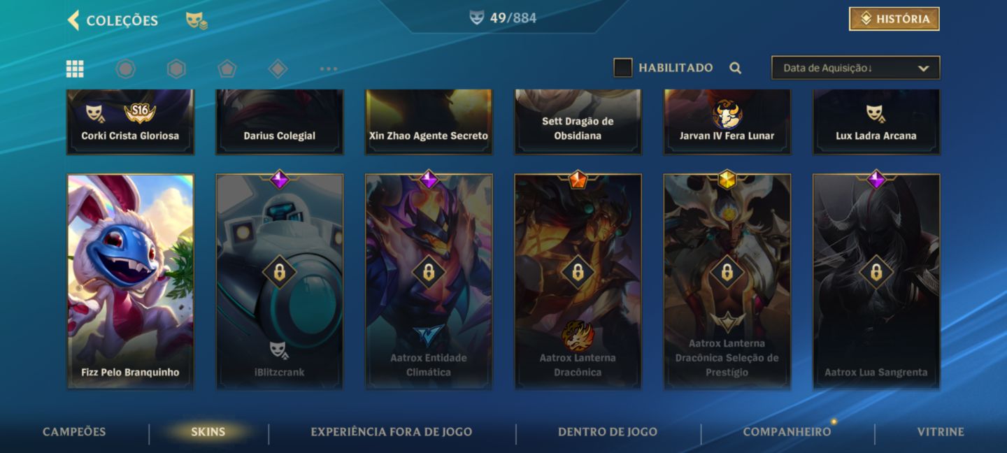 Conta wild Rift com skin várus cupido imortal