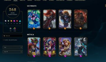 CONTA LOL RARA 2013 | 268 SKINS + 373 ICONES + 173 CROMAS [FULL ACESSO]