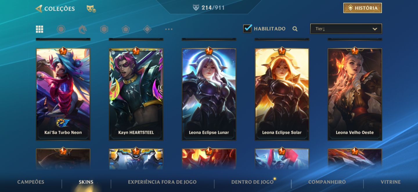 Conta Wild rift com 214 skin jinx super vilã todas forma e master yi turbo neon