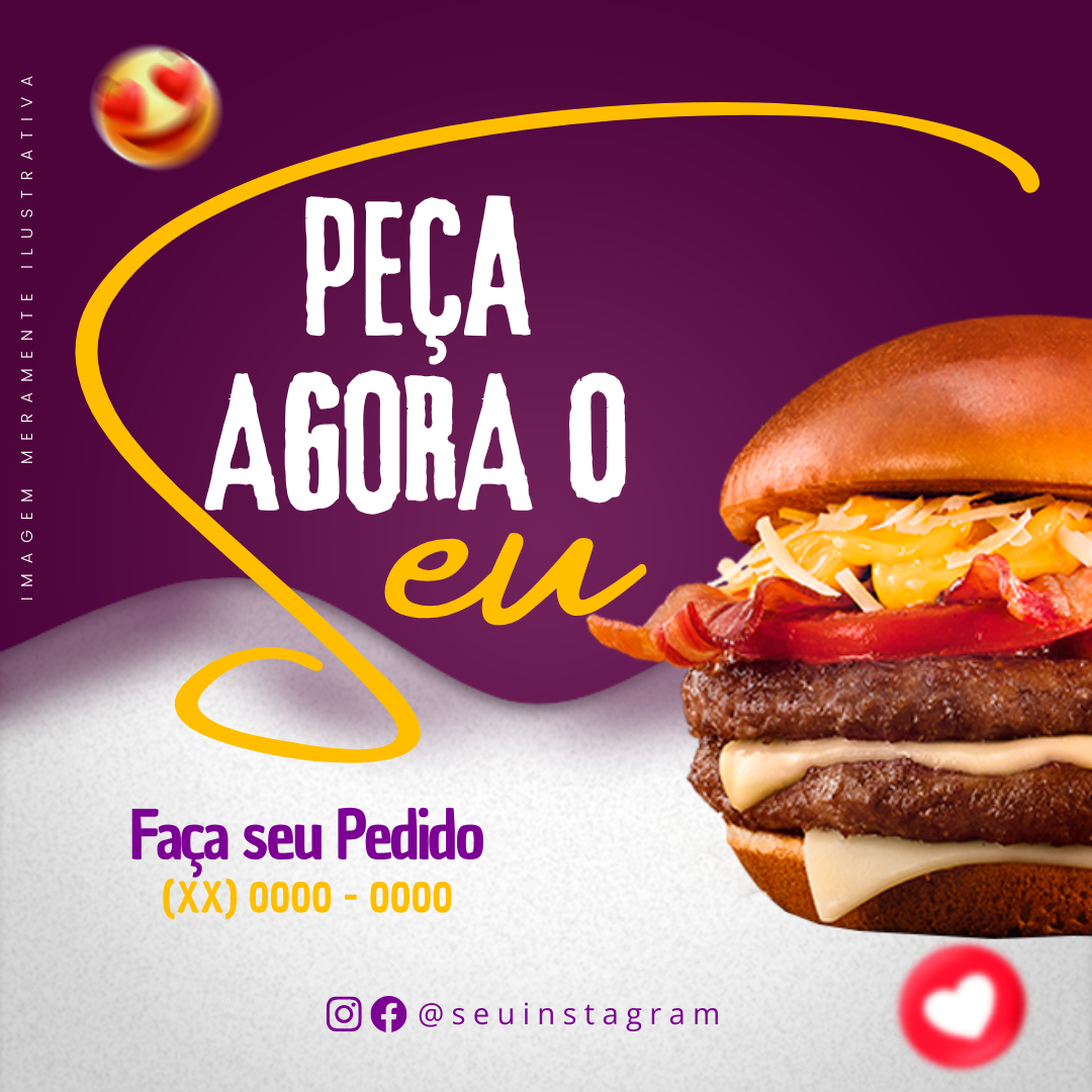 (PROMOÇÃO RELÂMPAGO!) MEGA PACK CANVA COM 411 ARTES EDITÁVEIS PARA HAMBURGUERIAS