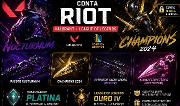 Conta Riot (VALORANT + LoL) | Champions 2024 + Nocturnum