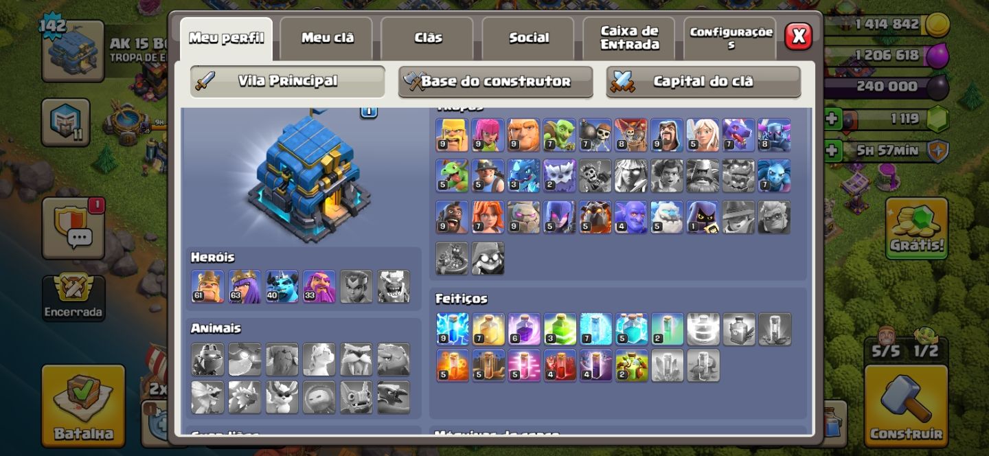 CV12 100% FULL [BRINDE BRAWL STARS LV98 E CLASH ROYALE LV21]MELHOR CONTA DO SITE