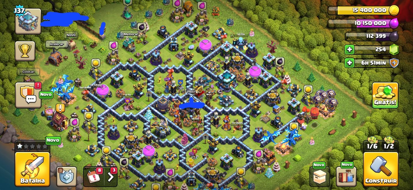 CONTA CLASH OF CLANS - CV 13 | HERÓIS ALTOS