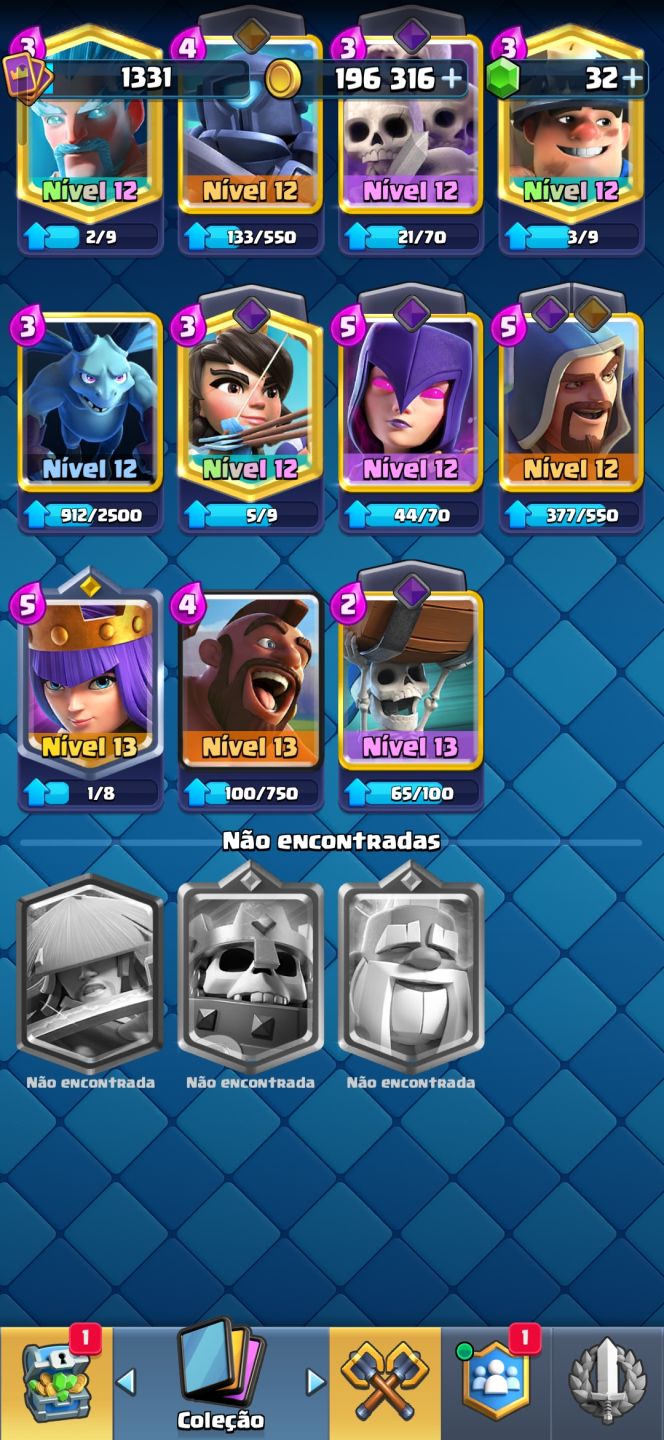 Conta clash Royale antiga, melhores cartas do game, MK Lv 13 + clash of clans