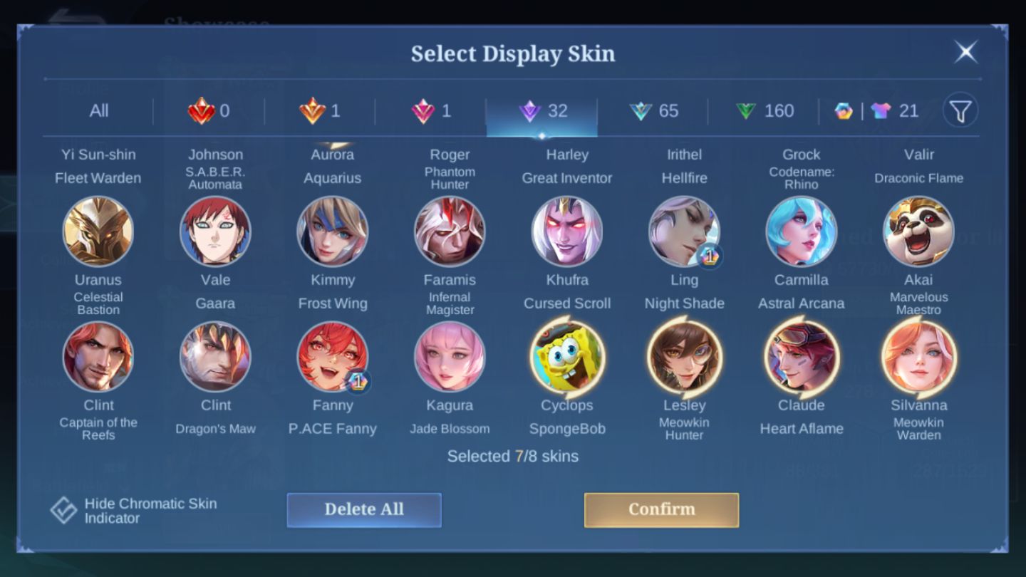 Conta Mobile Legends - ZODIAC Aurora / VALENTINE Claude / & Mais ! [Ler Desc]
