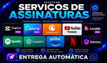 [PROMOÇÃO] - UFC/LOVABLE/AMAZON PRIME/NETFLIX/CANVA/CRUNCHYROLL/SPOTIFY
