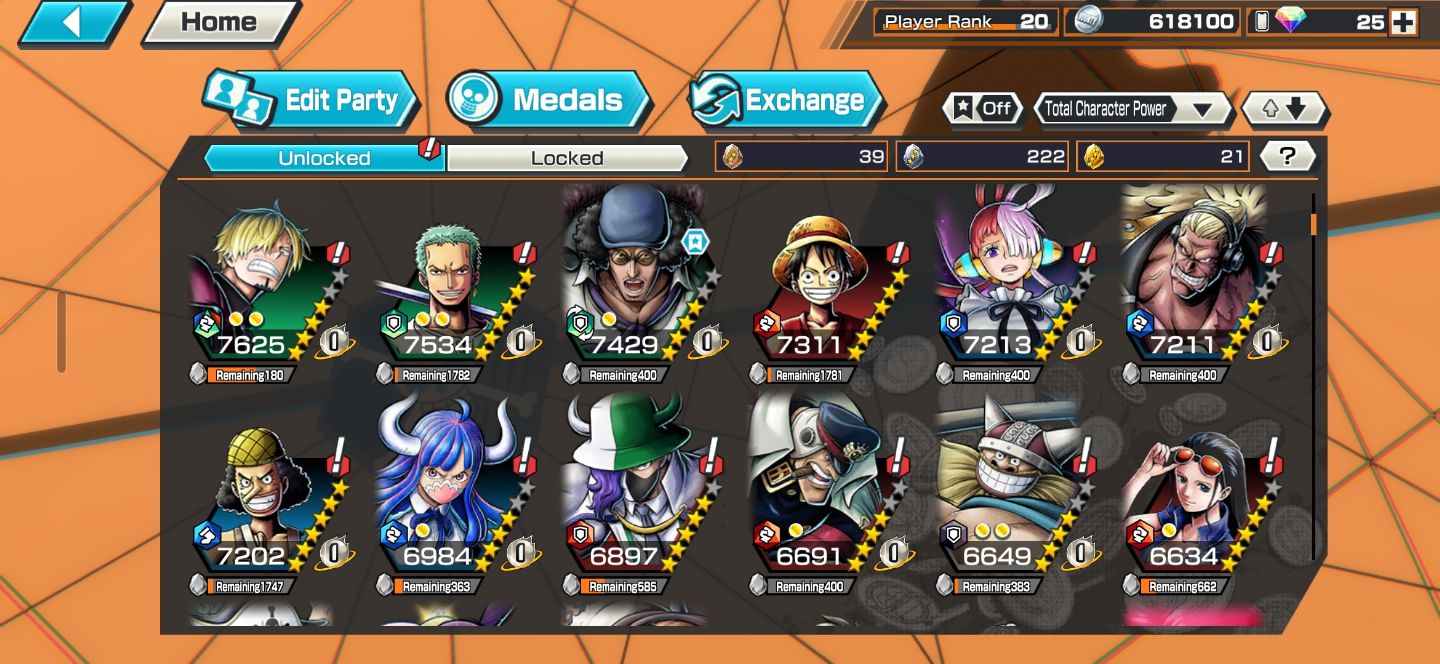 Conta one piece Bounty Rush
