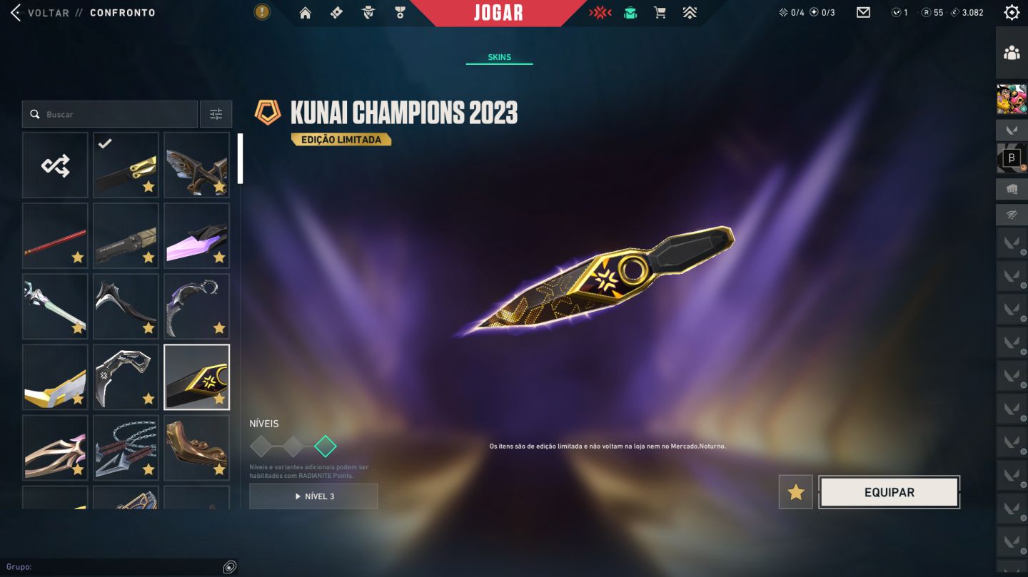 Conta Valorant com mais de 10K em skins. Champions 22/23/24/25, VCT, Arcane.