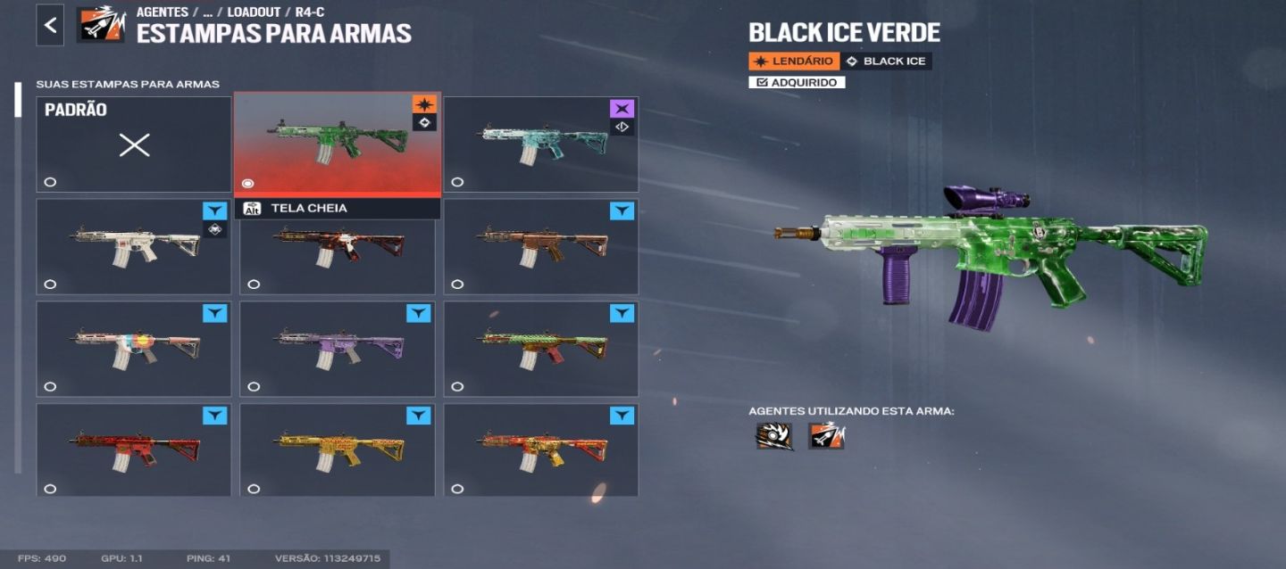 CONTA COM 05 CHAMPIONS -02 CARBONOS, Amuleto Pro League /Black Ice Verde R4C ASH