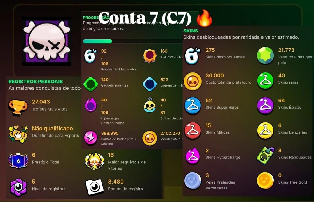 CONTAS BRAW STARS MENOR PREÇO FULL ACESSO/90%OFF!