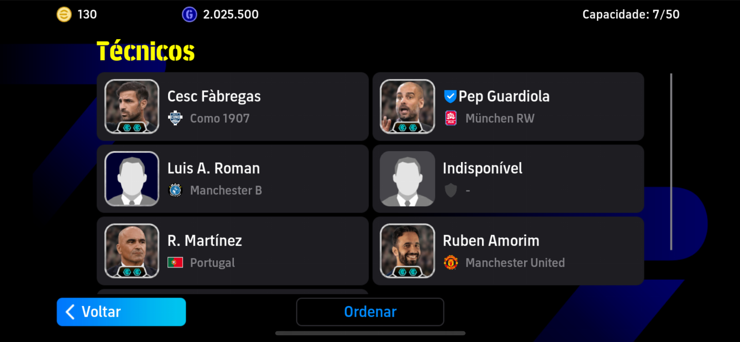 CONTA EFOOTBALL FORÇA 3165