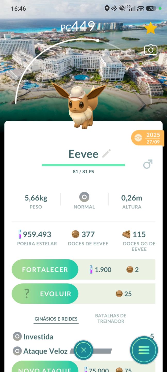 Conta Pokémon Go upada com Pokémons fortes.