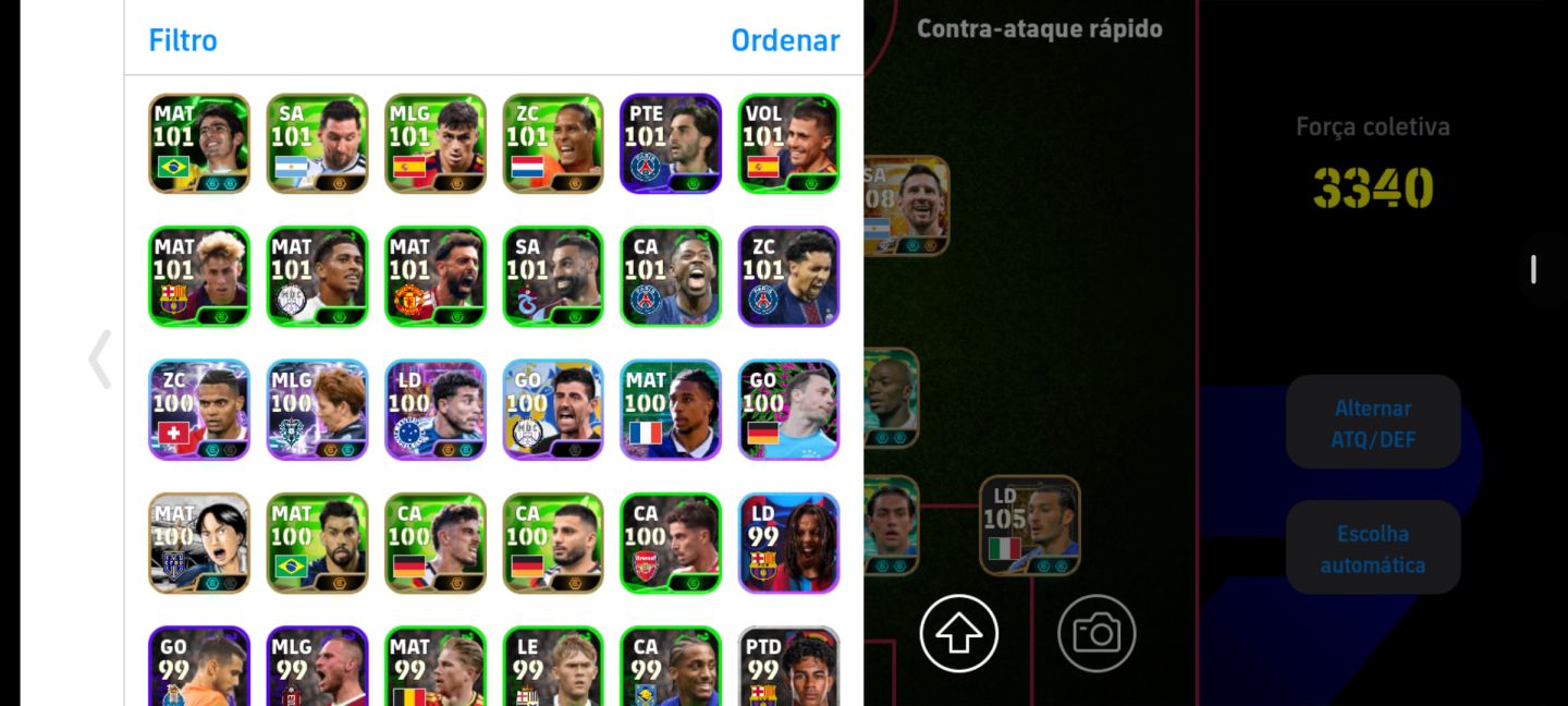 CONTA EFOOTBALL FORÇA COLETIVA 3340! (VALOR NEGOCIÁVEL)