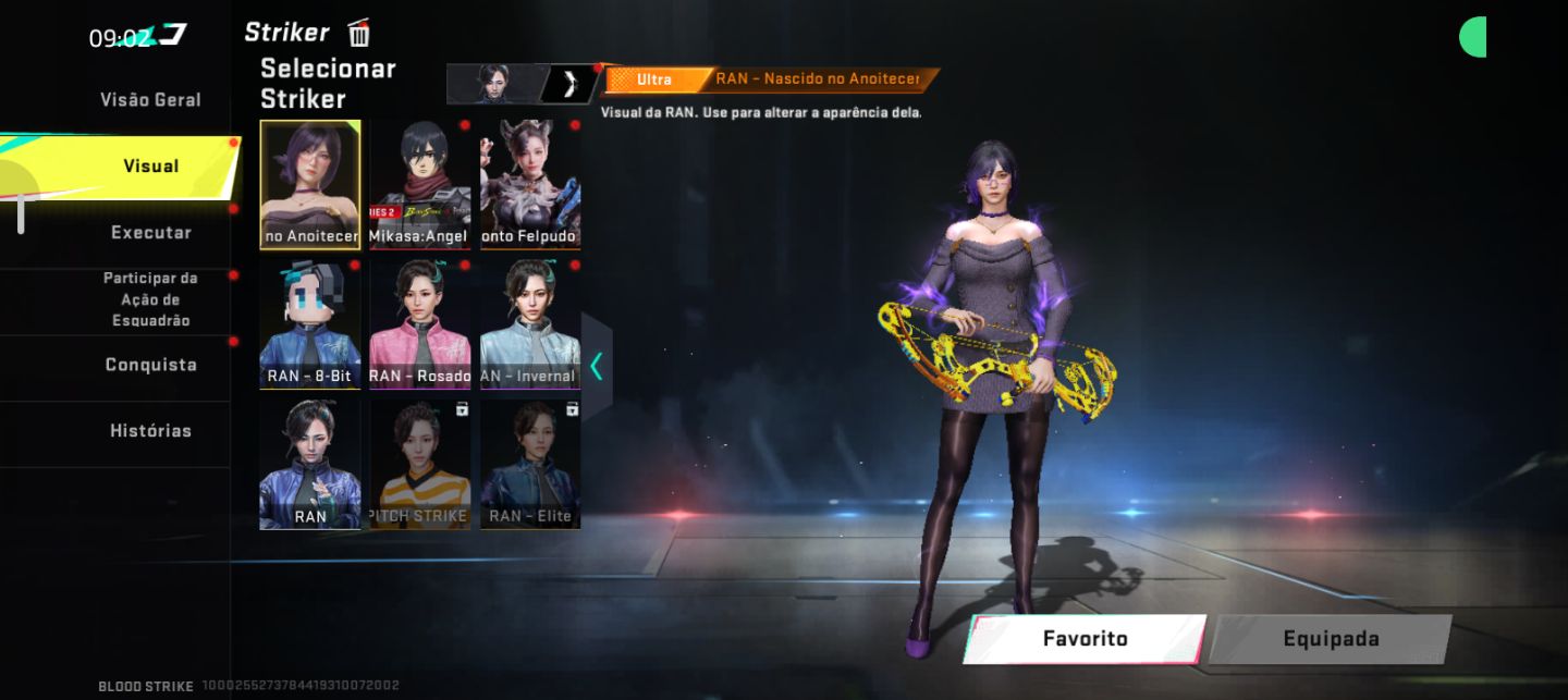 Conta bloodstrike, único dono cheia de skin (Armas, Facas,Strikers,2 Evos)$