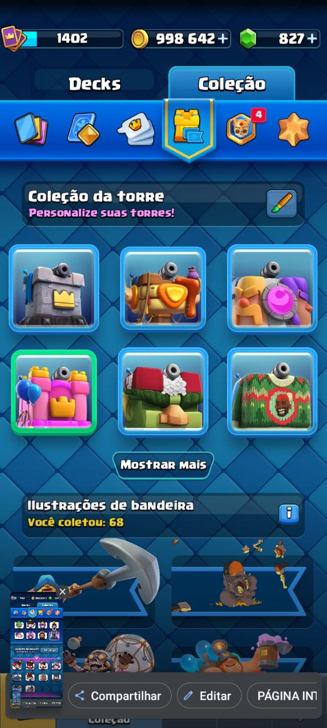 (valor negociável)Conta braw stars 25000 troféus e uma de Clash Royale