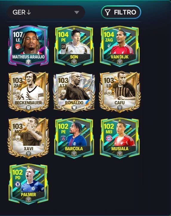 CONTA DE FC MOBILE COM PERSONAGENS LENDÁRIOS!