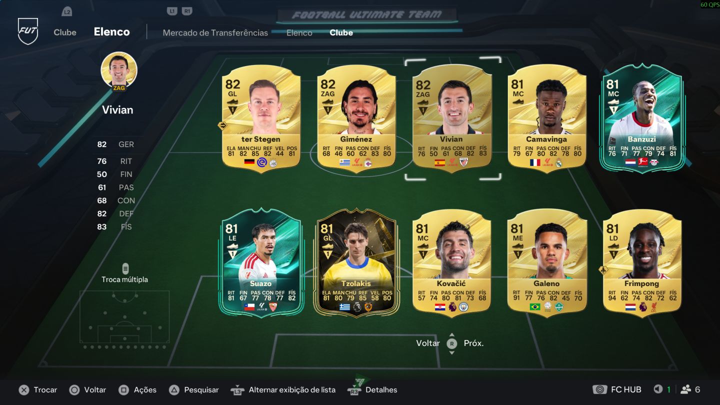 Conta EA FC 27 Galeria Lv.10, Div 2, 700k coins, time de 2.1M.