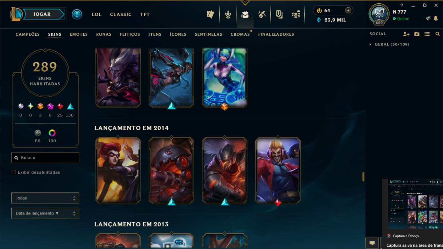 Conta de LOL e Valorant ( A NEGOCIAR)