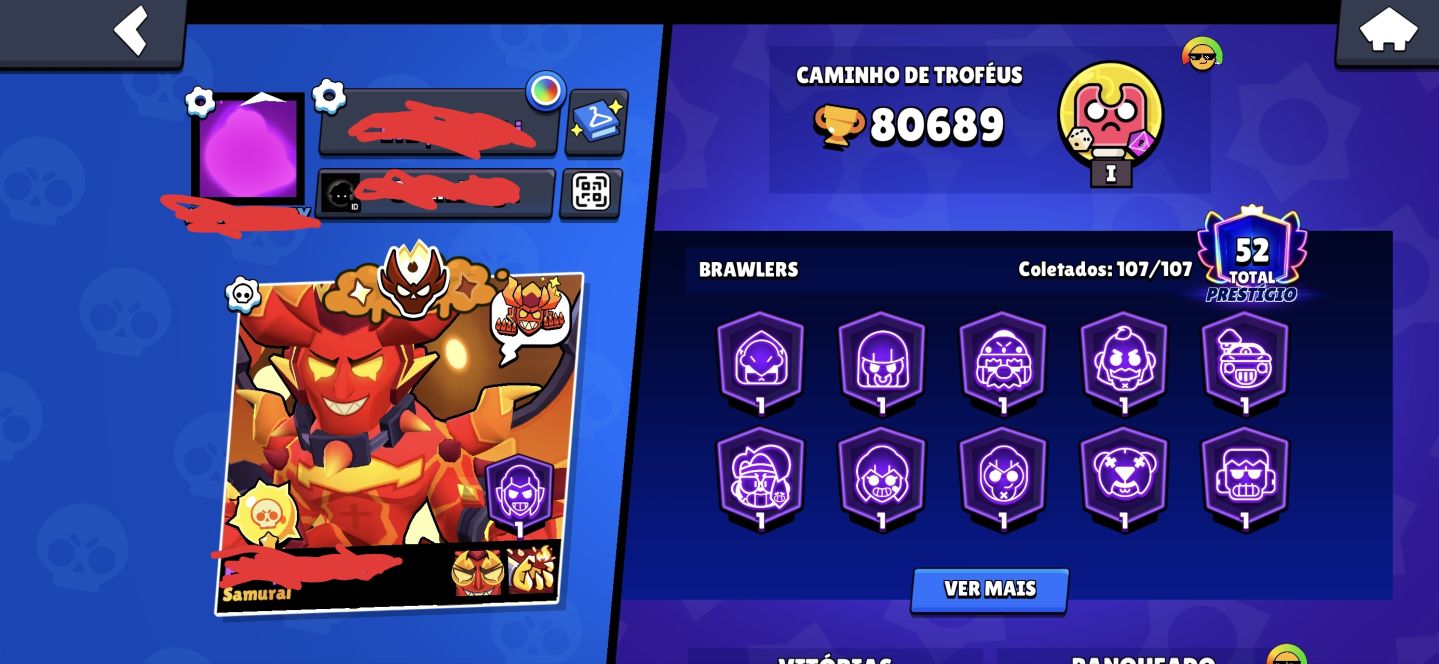 CONTA DE BRAWL TOP 80K DE TROFÉUS COM FAMA SOLAR