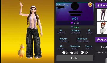 CONTA AVAKIN FEMININA COM ITENS EM CROWNS