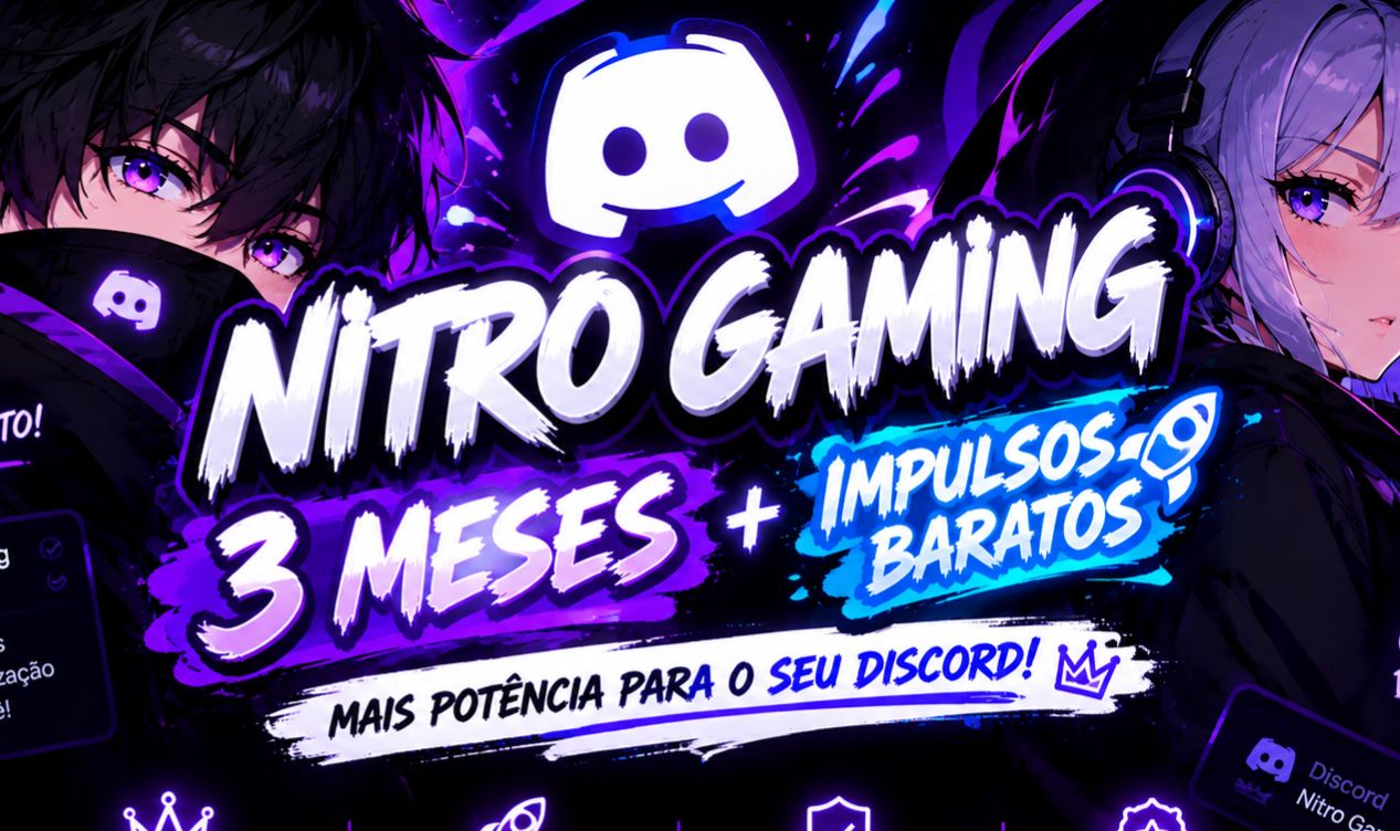Discord Nitro Gaming 3 Meses + 14X Impulsos Para o Seu Servidor!!! [PROMOÇÃO]