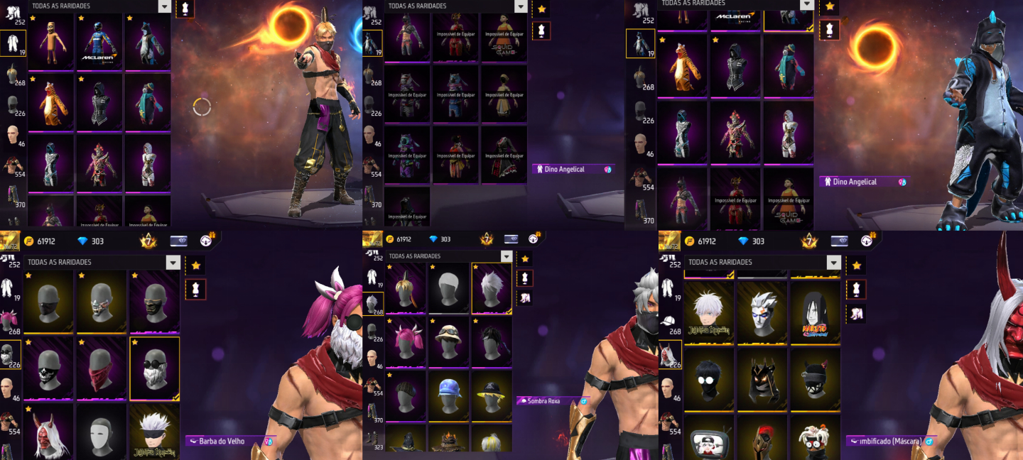 -30% FREEFIRE | PRIME 7 DESDE 2019 | BARBA CABELO ROSA RARO, ANGELICAIS E 4 EVOS