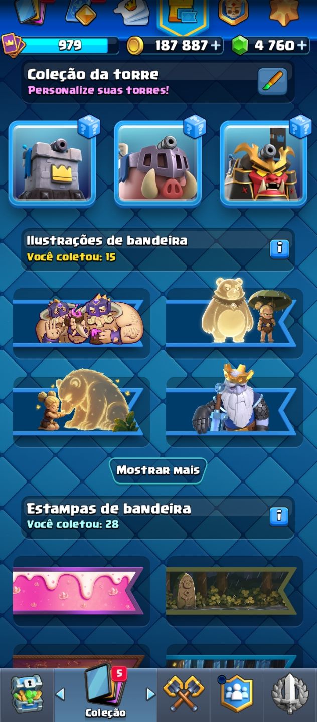 CONTA CLASH ROYALE LÉV 12 | ARENA 13 | 4760 GEMAS | 7 EVOLUÇÕES + TROCA DE NICK