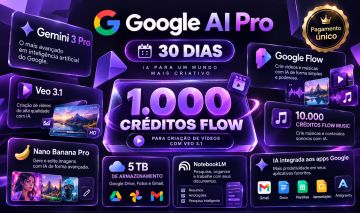 VEO 3.1 C/ FLOW + GOOGLE GEMINI 3 PRO + 5TB + OMNI FLASH + ANTIGRAVITY - PRIVADO