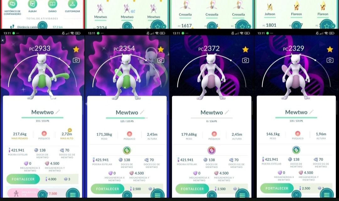 Pokémon GO Lv.37 | 12+ Mewtwo | Mewtwo Shiny | 4 Shiny | Articuno | Azelf | C033
