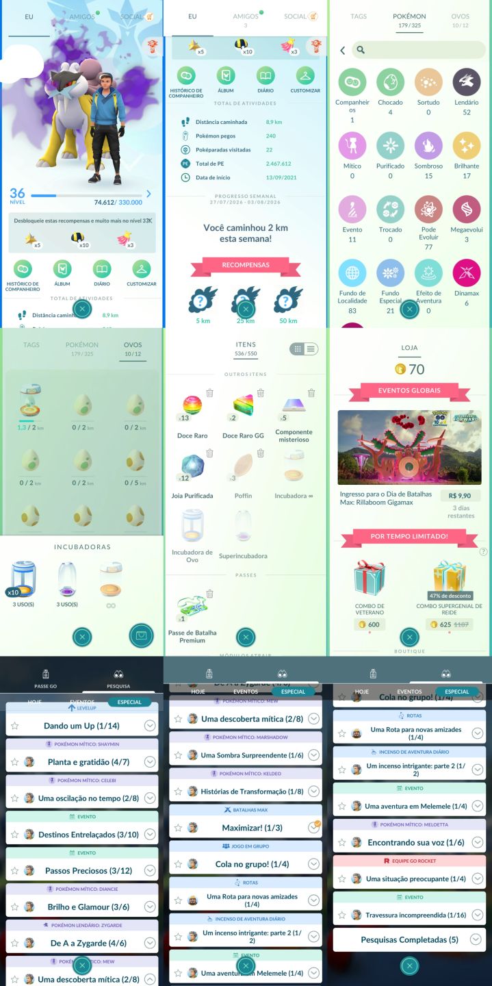 CONTA LV36 TERRAKION SHUNDO COM FUNDO E MEGA MEWTWO SHINY COM FUNDO - POKEMON GO