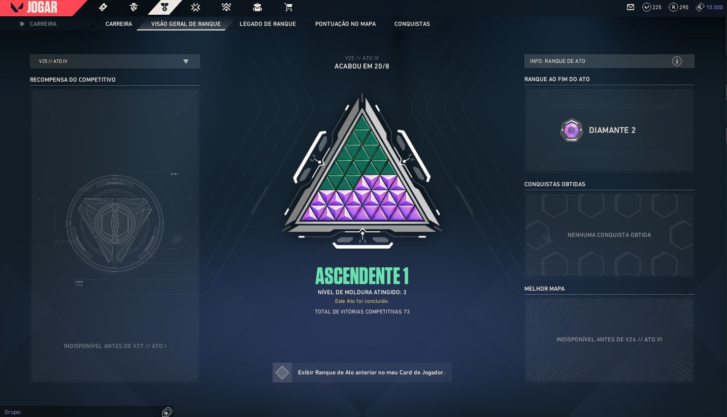 Conta valorant nivel 360 3x ascendente 3x facas 6x vandal 3x pesses 40k VP gasto