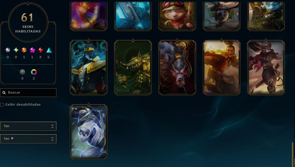 [Entrega Automática] Conta Lol Ouro, 61 Skins, com Skins Ultimate, Mítica