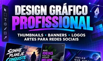 DESIGN GRÁFICO | THUMBNAILS, BANNERS E ARTES, ETC