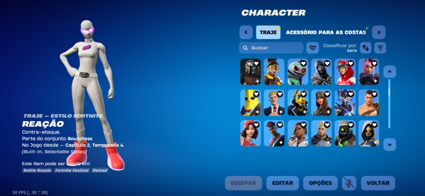 Conta fortnite 385 Skins escolhidas a dedo !!! Muita coisa q não voltam mais!!!!